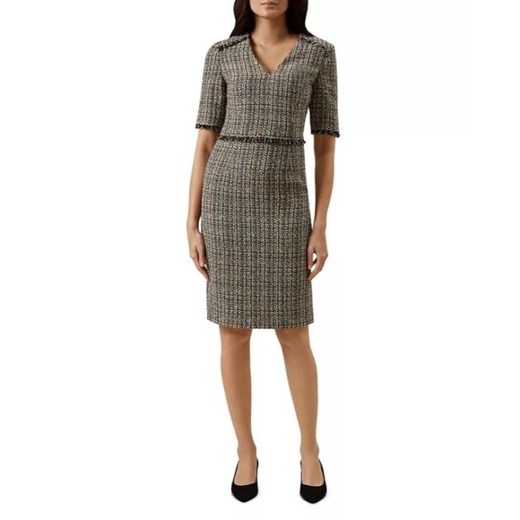 Hobbs London Jessie Dress NWT 2 Tweed Boucle Sheath NEW - Picture 1 of 7